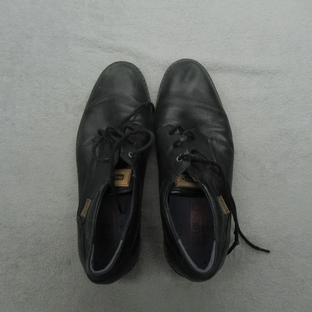 Pikolinos Mens 9 Oxford Shoes Black Leather Lace‎ Up Casual Dress Comfort EU42